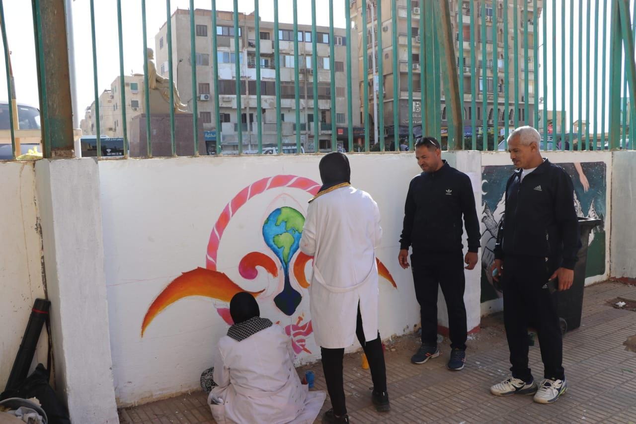 جوالة التربية النوعية بجامعة سوهاج تحقق المركز الأول فى مسابقة الرسم على الأسفلت