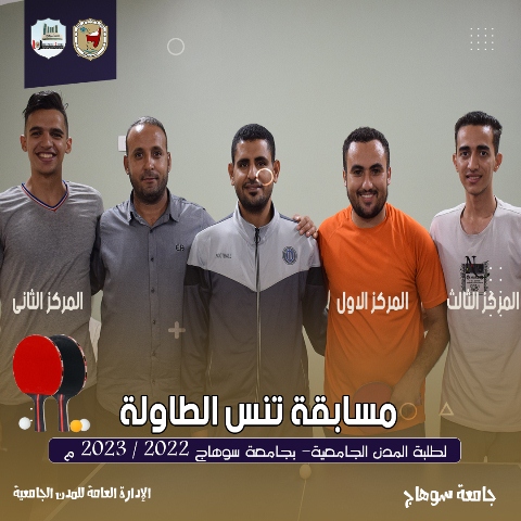رعاية شباب المدن الجامعية تعلن اسماء الفائزين بمسابقة تنس الطاولة ” طلبة وطالبات”