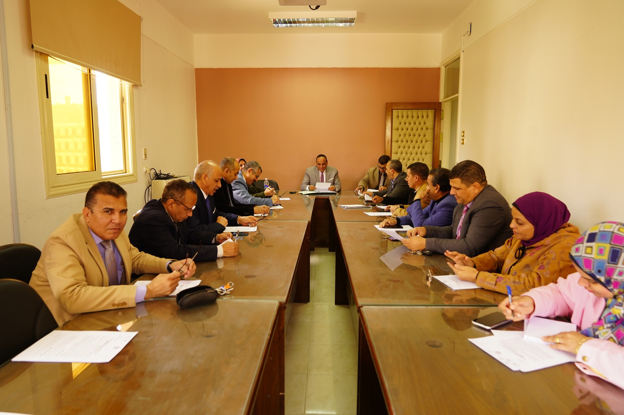 The Meeting of the Council is held, Headed by Prof. Khaled Abdel Latif Omran, Vice President of the University for of Environmental Affairs and Community Service