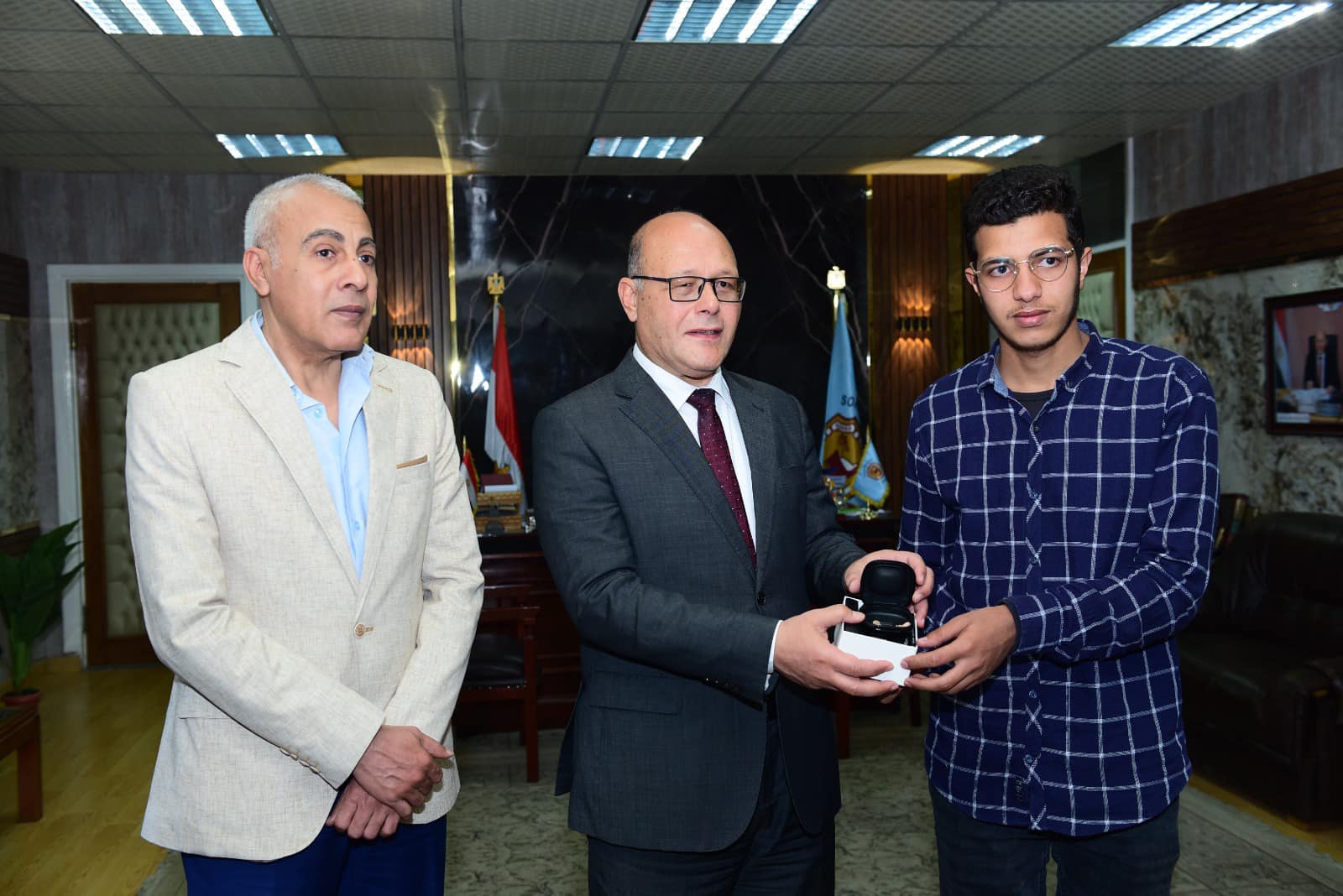 Sohag University handed Prosthetic Devices for 3 Disabled Students